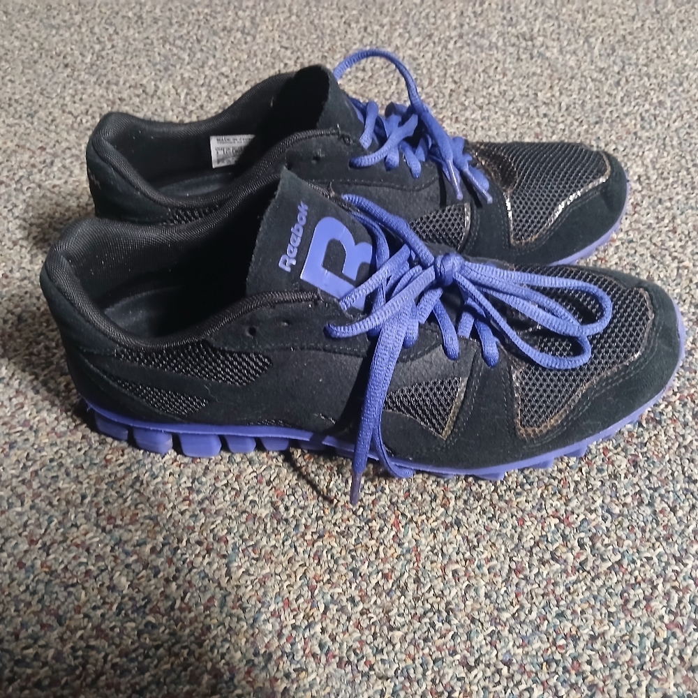 Reebok Black And Purple Athletic Shoes